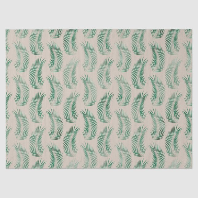 Papier Mousseline Découpage des Feuilles tropicaux verts (Recto)