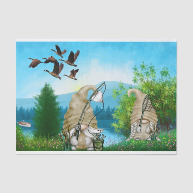 Papier Mousseline Découpage des nomes de pêche (Recto)