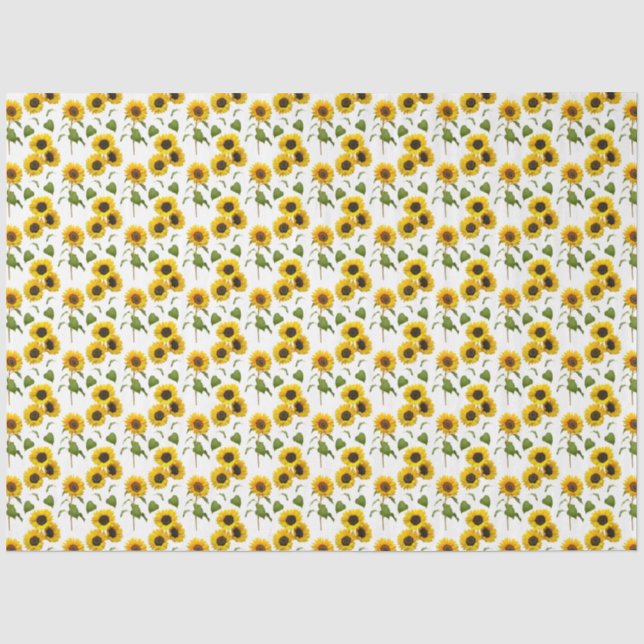 Papier Mousseline Découpage des tournesols Pays Petits éléments (Recto)