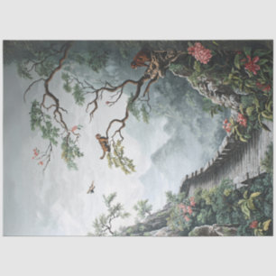 Papier Mousseline Découpage Design de fond d'écran du paysage orient