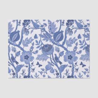 Papier Mousseline Découpage Design de la Chinoiserie bleue