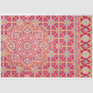 Papier Mousseline Découpage d'impression rose et bleu marocain