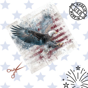 Papier Mousseline Découpage Drapeau Majestic Eagle en vol