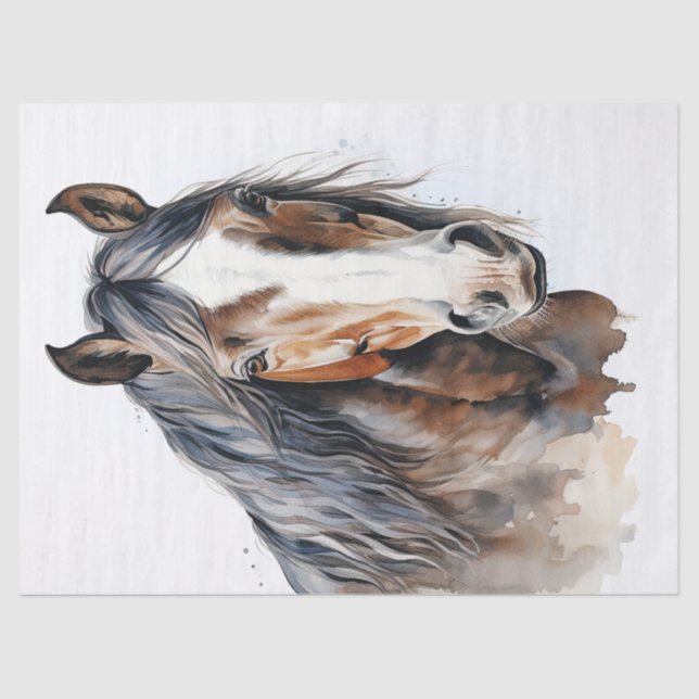 Papier Mousseline Découpage du cheval (Recto)