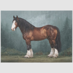 Papier Mousseline Découpage du cheval Clydesdale