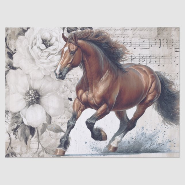 Papier Mousseline Découpage du cheval hanovre (Recto)