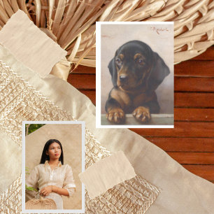 Papier Mousseline Découpage du chiot mignon Dachshund