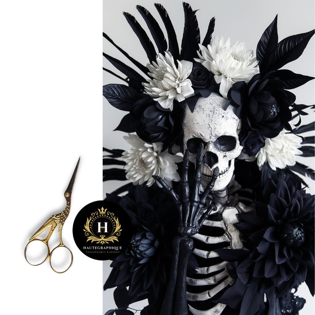 Papier Mousseline Découpage du crâne gothique de squelette (Créateur téléchargé)