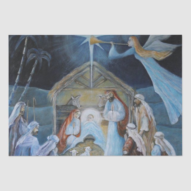 Papier Mousseline Découpage du directeur de la Nativité de Noël (Recto)