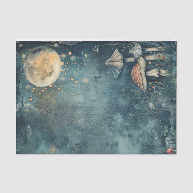 Papier Mousseline Découpage du jardin de fées clair de lune (Recto)