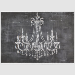 Papier Mousseline Découpage du lustre en tableau noir