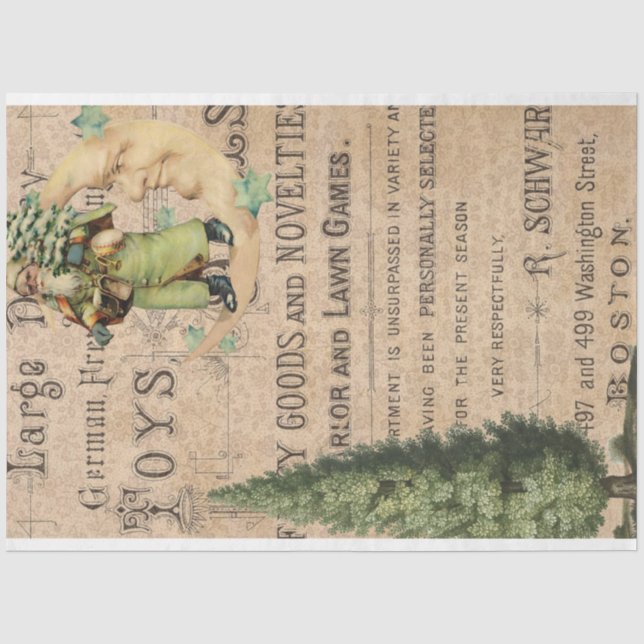 Papier Mousseline Découpage du mobilier de l'Ephémère de Noël (Recto)