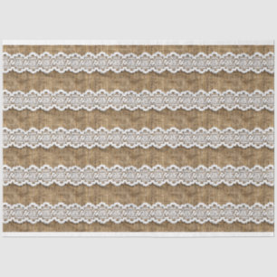 Papier Mousseline Découpage du mobilier en burlap et dentelle