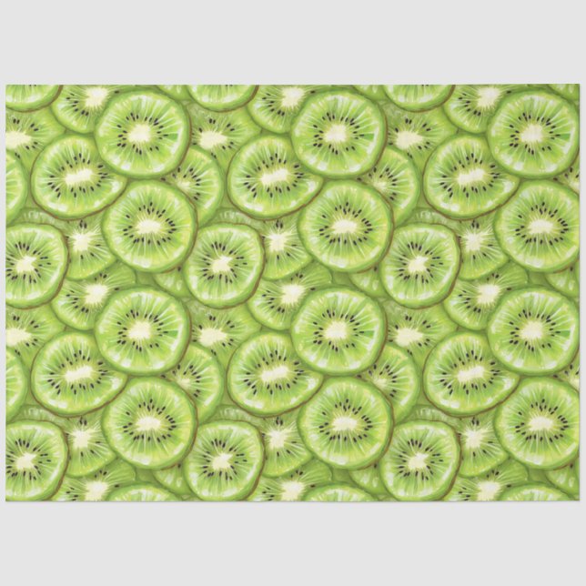 Papier Mousseline Découpage du Motif de tranche Kiwi (Recto)