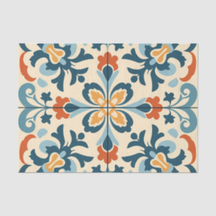 Papier Mousseline Découpage du motif de tuiles espagnoles mignonnes