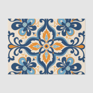 Papier Mousseline Découpage du motif de tuiles espagnoles mignonnes