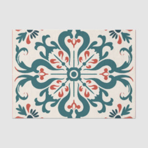 Papier Mousseline Découpage du motif de tuiles espagnoles mignonnes