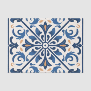 Papier Mousseline Découpage du motif de tuiles espagnoles mignonnes