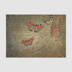 Papier Mousseline Découpage du papillon de Grunge