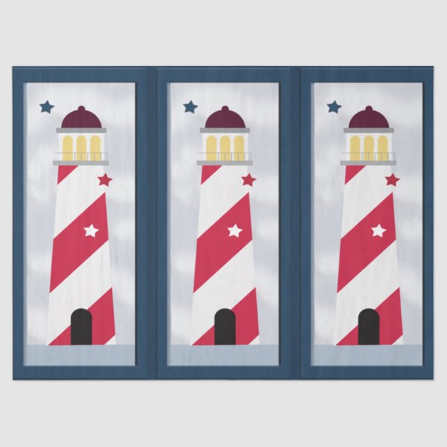 Papier Mousseline Découpage du phare nautique (Recto)
