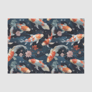 Papier Mousseline Découpage du poisson japonais Koi