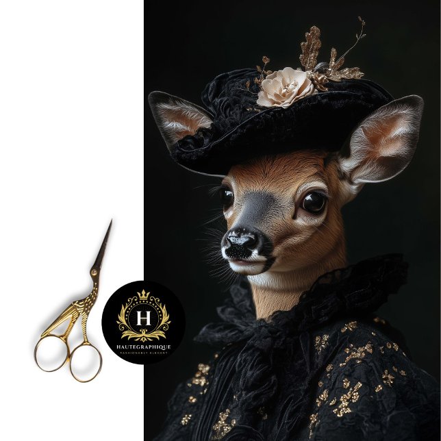 Papier Mousseline Découpage du portrait de cerfs de Victoria (Créateur téléchargé)