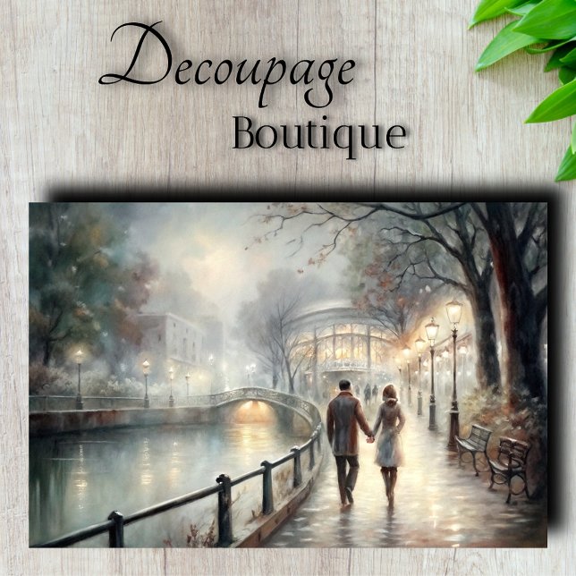 Papier Mousseline Découpage du rendez-vous du crépuscule (Twilight Rendezvous Decoupage Tissue Paper)