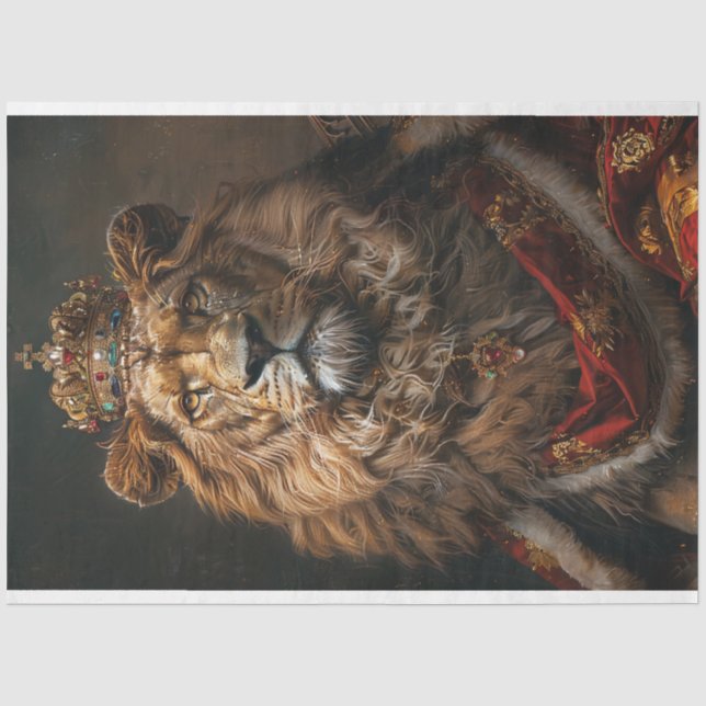 Papier Mousseline Découpage du roi Lion africain (Recto)