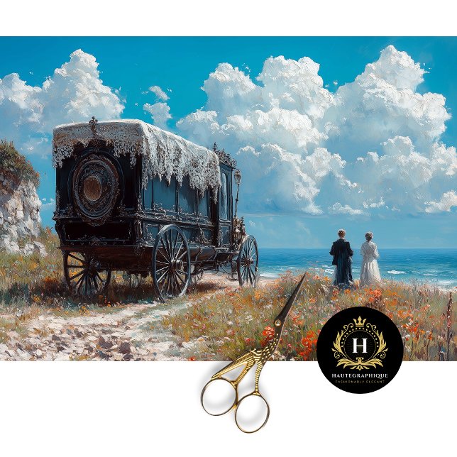 Papier Mousseline Découpage du transport funéraire du service commém (Créateur téléchargé)