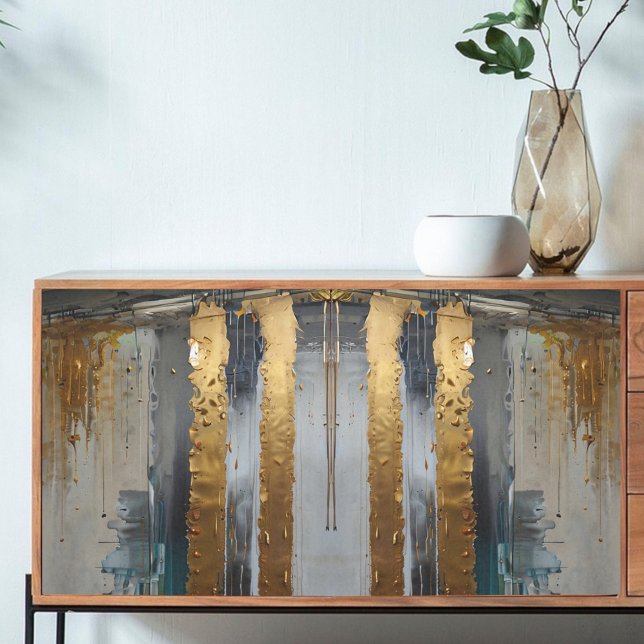 Papier Mousseline Découpage Élégance moderne Or Abstrait (Créateur téléchargé)