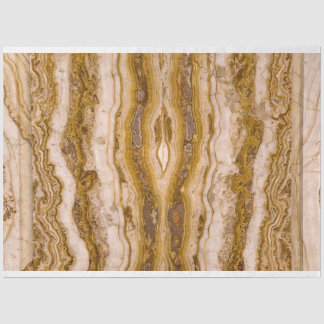 Papier Mousseline Découpage en marbre de grain beige Brown  (Recto)