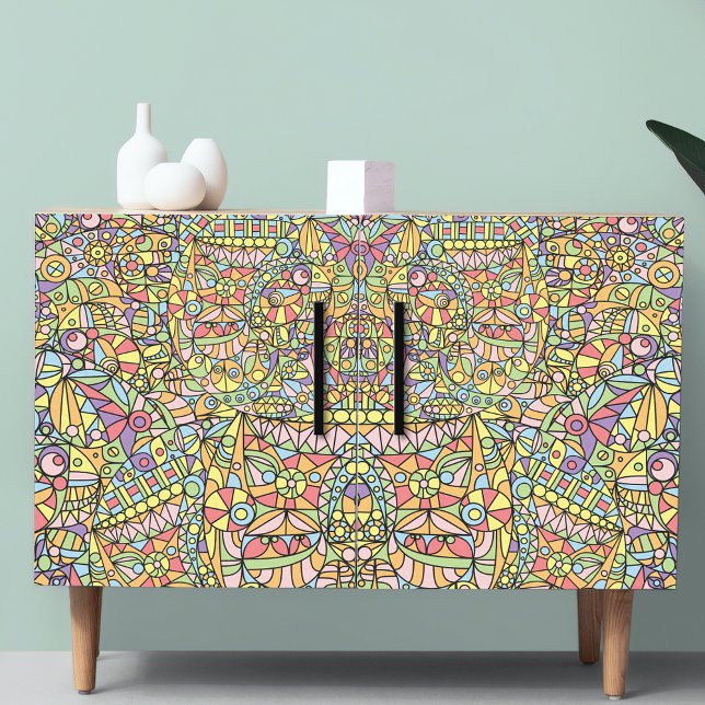 Papier Mousseline Découpage en mosaïque géométrique moderne (Créateur téléchargé)