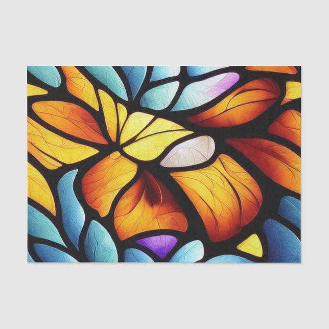 Papier Mousseline Découpage en verre feuilleté Motif (Recto)