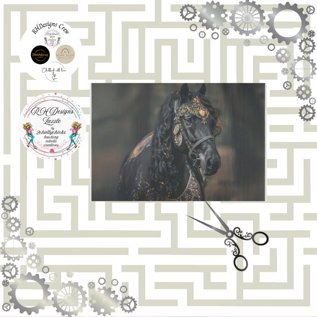 Papier Mousseline Découpage Equestre Arabian Horse Tissu Papier (Créateur téléchargé)