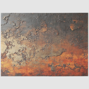 Papier Mousseline Découpage Faux rouille Patina finition cuivre