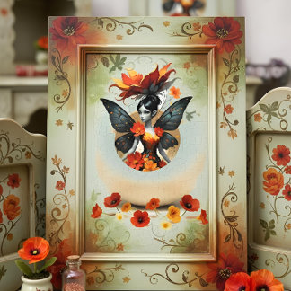 Papier Mousseline Decoupage Fée Fleur Fantaisiste