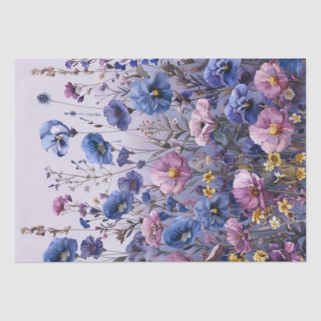 Papier Mousseline Découpage fleur sauvage (Recto)