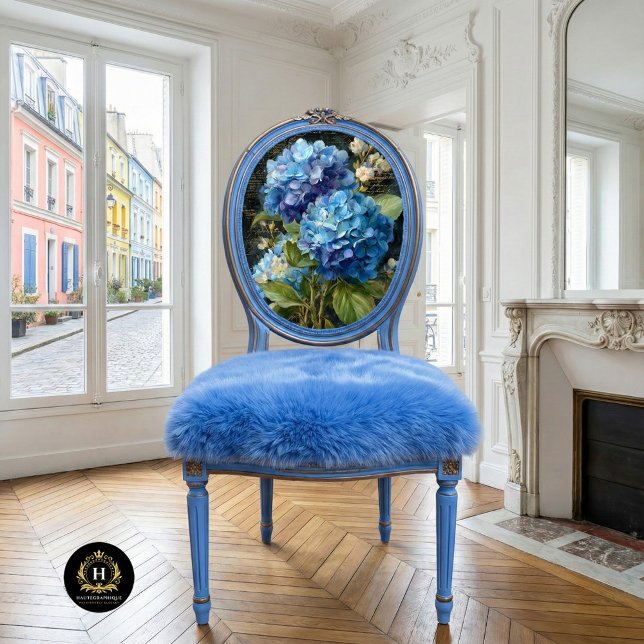 Papier Mousseline Découpage Floral Hydrangea Bleu (Créateur téléchargé)