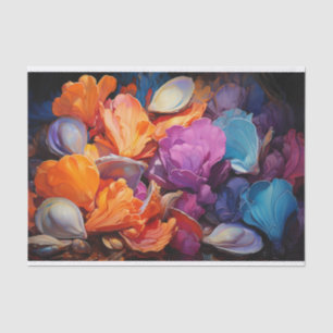 Papier Mousseline Découpage florale couleur brillante de l'huître