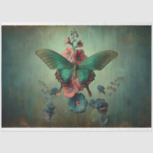 Découpage florale papillon