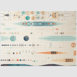 Papier Mousseline Découpage Formes Abstraites Motifs bleu orange