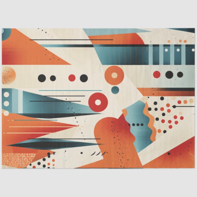 Papier Mousseline Découpage Formes géométriques Abstraites Couleurs  (Recto)