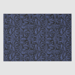 Papier Mousseline Découpage gothique Jacquard - Bleu clair