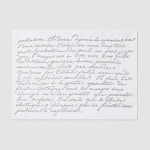 Papier Mousseline Découpage gris Vintage de script français