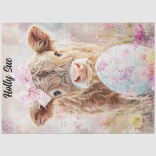 Papier Mousseline Découpage Hausse de Pâques Calf Holly Sue Custom