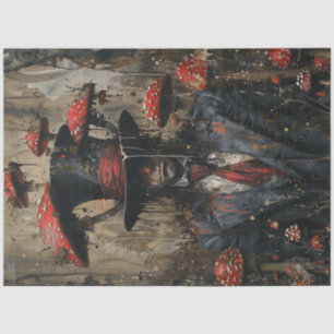 Papier Mousseline Découpage Image Whimsical Homme Costume Champignon