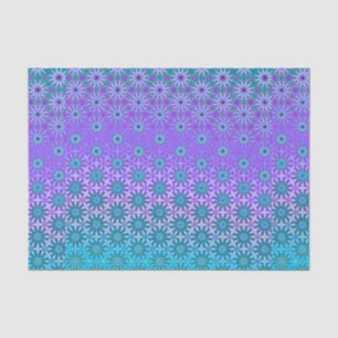 Papier Mousseline Découpage iridescent sarcelle et violet