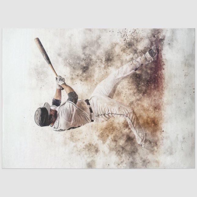 Papier Mousseline Découpage L'Amérique aime le joueur de baseball Ab (Recto)