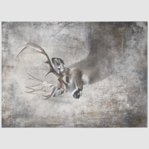 Papier Mousseline Découpage Les Chasseurs De Cerfs Rêvent Faune Maje
