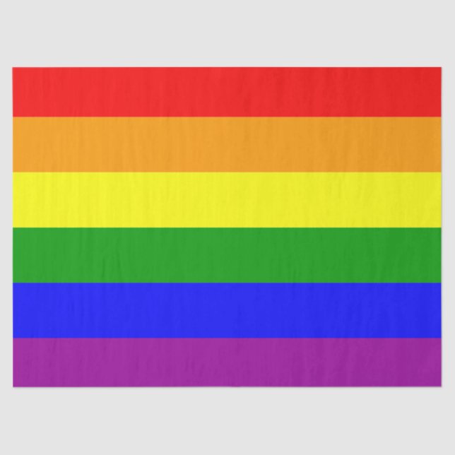 Papier Mousseline Découpage LGBT+ arc-en-ciel (Recto)